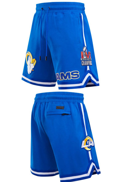 Men's Blue Los Angeles Rams Shorts (Run Smaller)